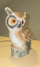 Porzellan Rauchverzehrer Duft Tischlampe Uhu Eule Vintage 50 er 60er C&C Berlin