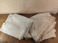 2x alter derb Leinenstoff Leinen Bauernleinen weiß natur 128 x 235 / 157 x 245