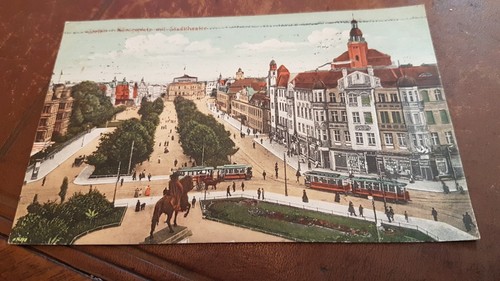 Stettin königsplatz mit - ak,