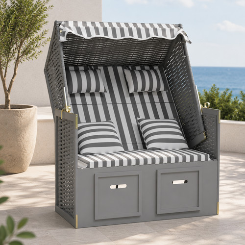 Strandkorb polyrattan garten - strandkorb,