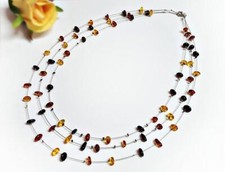 Bernstein Kette 43 cm Damen