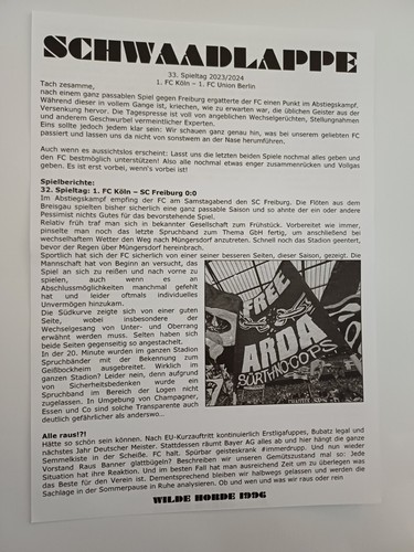 Fanzine ultras flyer - fanzine,