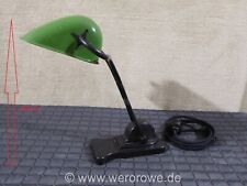 Alte Schreibtischlampe Bankerlampe Tischlampe Leselampe Emaille Lampe Industrie