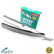 Rasiermesser inkl. 100 Derby Rasierklingen Rasierer Mann Bart Rasur Razor Jilet