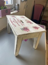  Fußbank-Shabby Chic - Unikat