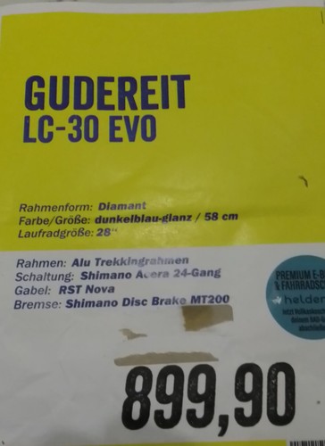 Gudereit evo trekkingrad - lc-30,