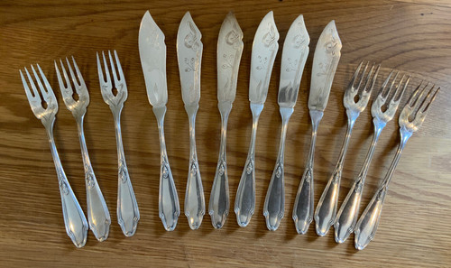 Antikes fischbesteck - antikes,