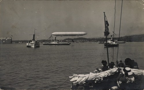 Foto zeppelin luftschiff - ak, zeppelin,