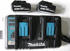 Makita Power Source Kit 1 x Doppelladegerät DC18RD   2 x Akku 5,0 Ah  199482-2