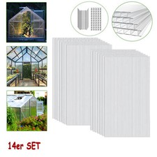 14x Doppelstegplatten Gewächshaus Hohlkammerplatte Polycarbonat Stegplatten 4mm