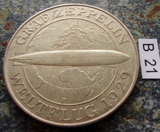 Weimar 5 Mark Zeppelin 1930 F