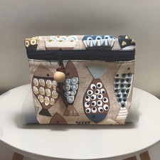 kosmetiktasche damen Maritim Neu Selbstgenäht Gr 16-13-5