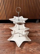 Nr. 191 Stern - Etagere Porzellan weiß 35cm hoch, zerlegbar