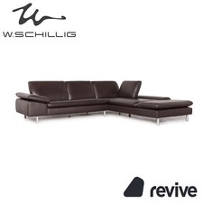 Willi Schillig Loop Designer Leder Ecksofa Braun Echtleder Sofa Couch #7237