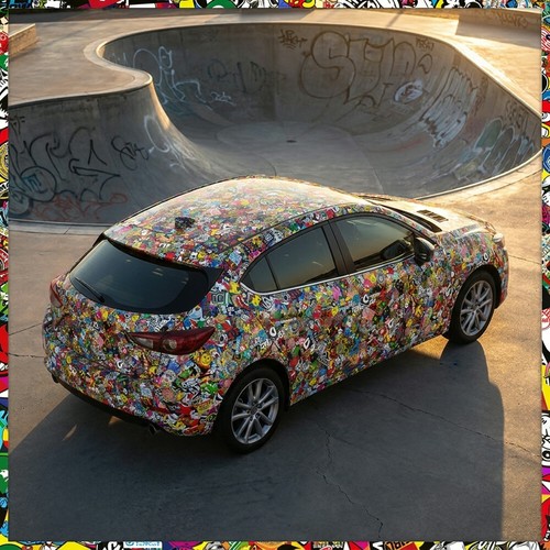Skate stickerbomb auto folie - stickerbomb, auto-folie