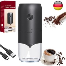 Elektrische Kaffeemühle Verstellbar Kaffeebohnen Kabellos Kaffee Mühle Schwarz 
