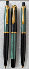Pelikan Souverän Schreibset Grün/Schwarz/Gold in Pelikan-Etui 80er