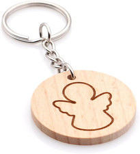 Holz Schlüsselanhänger Rund