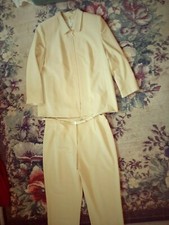 Hosenanzug " Laura Lebek" Gr. 48 Polyester Elasthan Creme