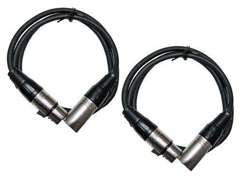 2er set mikrofonkabel xlr - set, 1m