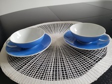 2Teegedecke Porzellan blau -weiß   Kaestner Saxonia