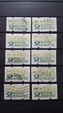 Bund Automatenmarken Michel Nr 1 gestempelt mit Nummer 10 Stück n68