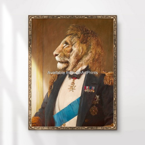 Löwe gemälde kunstdruck - löwe,