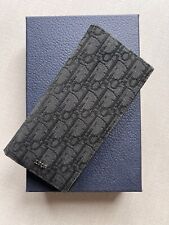 Dior Oblique Jacquard Langes Portemonnaie Hochformat Schwarz