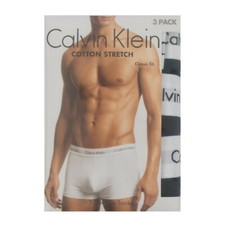CALVIN KLEIN Herren Boxershorts 3er Pack U2664G Low Rise Trunks Schwarz / M /