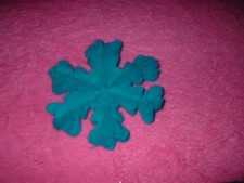 wunderschöne Christbaumhänger-Schneeflocke-türkis-petrol-weicher Filz-11 cm.