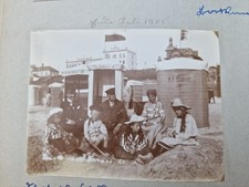 antik Fotoalbum 240 Fotos 1903 historische Aufnahmen Borkum Kutschen Kinder u.a.