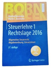 Bornhofen Steuerlehre 1 Rechtslage 2016 Springer Gabler Fachbuch Steuerrecht