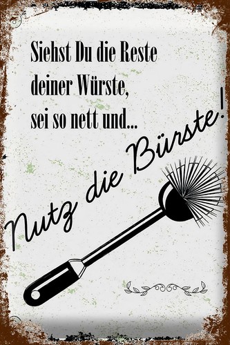 Retro blechschild toilette - blechschild,