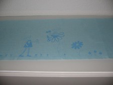 STICKPACKUNG- OSTERHASE- BLÜTEN- SCHMETTERLINGE- MINT- TÜRKIS-BLAU- 45 cm