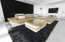 Leder Sofa Eck Couch Modern