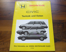 Honda CIVIC MJ 1984 Technik und Daten Kundendienstschule WERKSTATT HANDBUCH