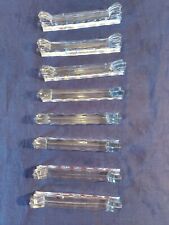 Art Deco Messerbänkchen Glas, 8 Stück, 11 x 3x1cm, Bänkchen für Messer, Ablage