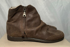 Topshop Wildleder Stiefeletten UK 3 / 36 Damen Kunstfell gefüttert schokobraun Reißverschluss