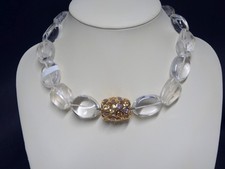 Wechselschließe aus 925/-Silber, goldplattiert mit Citrin & Amethyst