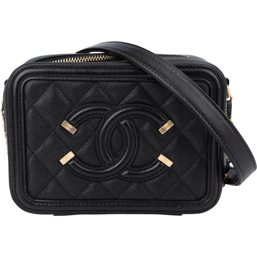Chanel quilted caviar leather - caviar,