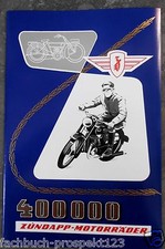 ZÜNDAPP 1953 PROSPEKT COMFORT 400000 MOTORRÄDER OLDTIMER SAMMLER