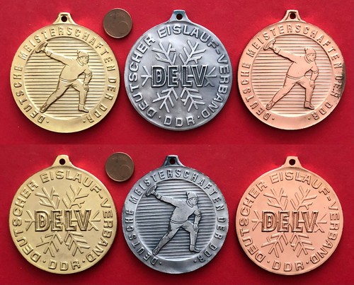 Ddr medaille delv - x, eislauf