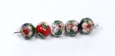 5 Cloisonne Perlen Spacer