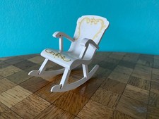Schaukelstuhl weiß Lundby  Puppenstube Puppenhaus 1:18 dollhouse rocking chair