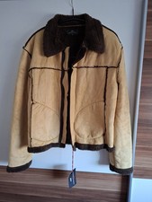 Neu Vintage Lederjacke Jacke