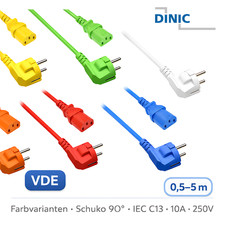 Kaltgerätekabel Schuko Winkel