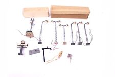 9 tlg. Set Flügelsignal Bahnsteiguhr Gittermastlampen Laternen H0 HR Modelle DDR