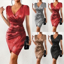 Sexy Damen-Abendkleid Mit V-Ausschnitt Abendpartykleid Abschlussballkleid  |