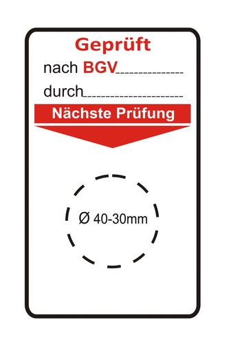 Grundplaketten-Prüfplaketten-
