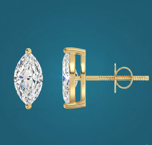 Marquise diamant ohrringe 14k - diamant,